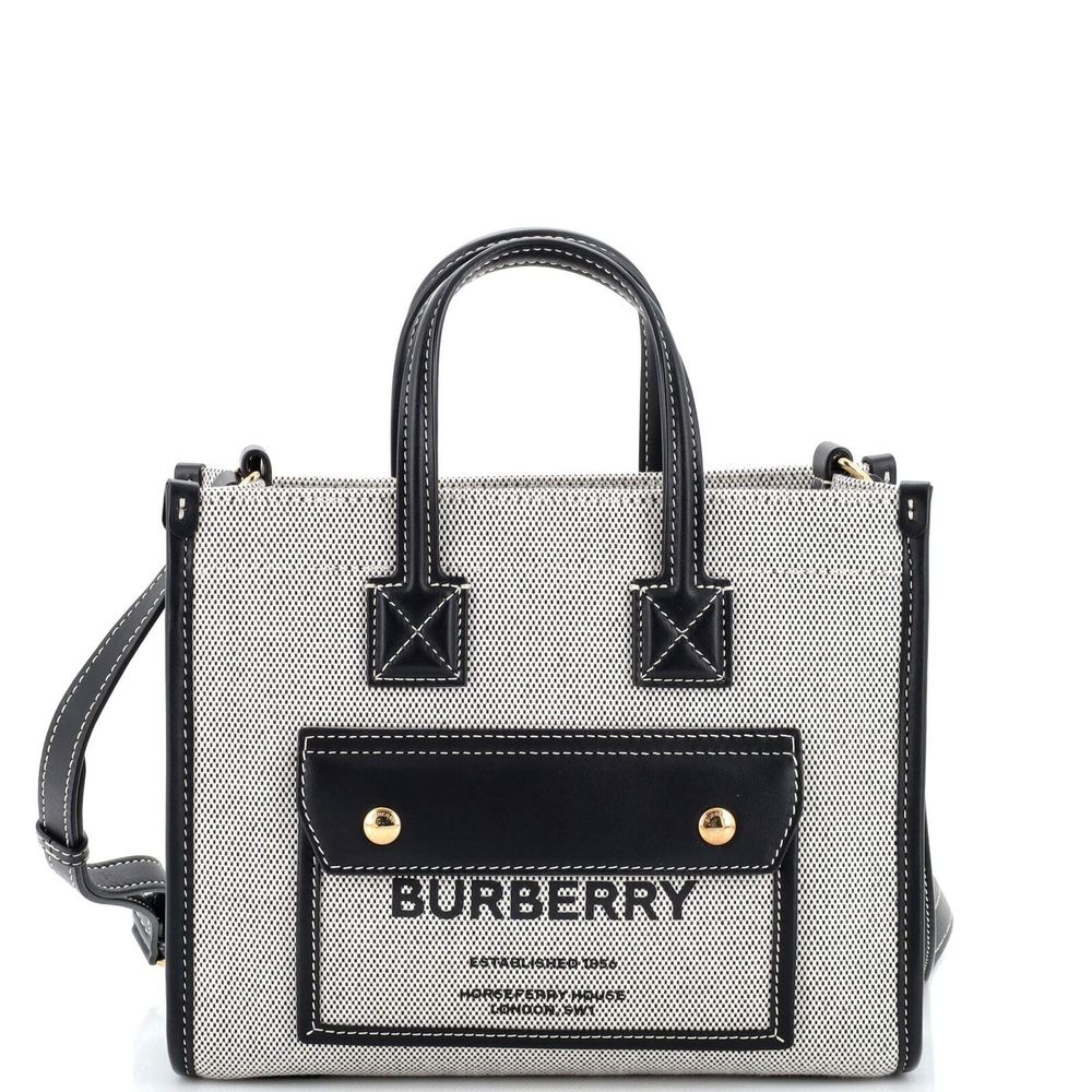 Burberry Freya Shopping Tote Canvas #88034B10B - Picture 1 of 6